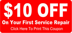 $10 discount on your first service repair